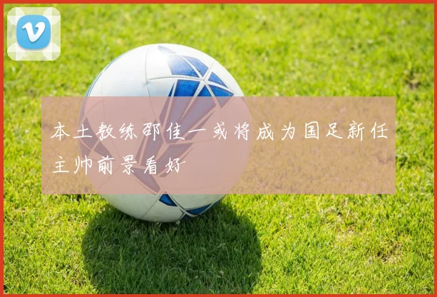 本土教练邵佳一或将成为国足新任主帅前景看好